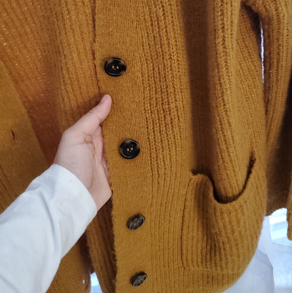 Mustard Yellow Knit Cardigan - Picture 3 of 3